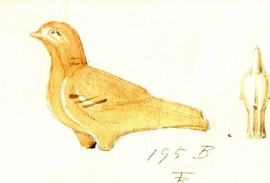 195B another terracotta bird